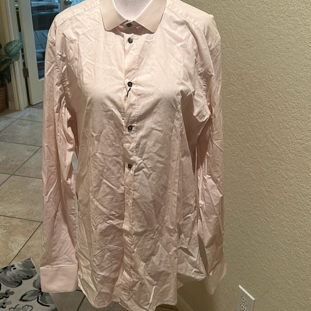 Dolce & Gabbana Men's 41 Long Sleeve Dress Shirt Light Pastel Pink Luxury New